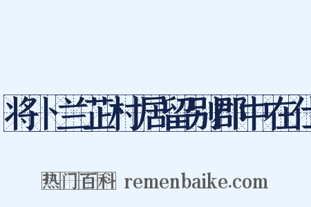 将卜兰芷村居留别郡中在仕是什么意思的图片
